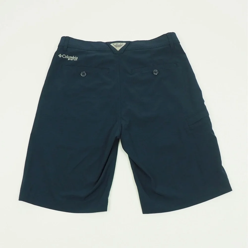 Columbia PFG Fishing Gear Cargo Shorts Mens 30 Navy Blue Outdoor Hiking Camp